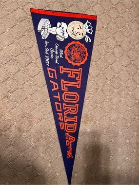 1967 Florida Gators Vintage Navy&Orange Pennant Official Collegiate Wall Decor